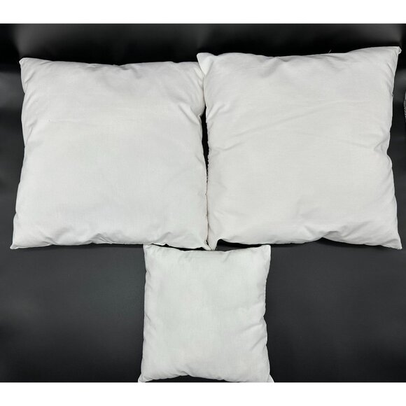 Vintage Throw Pillows Embroidered Floral Peach Green White Set Of 3 Cottagecore - Picture 3 of 10